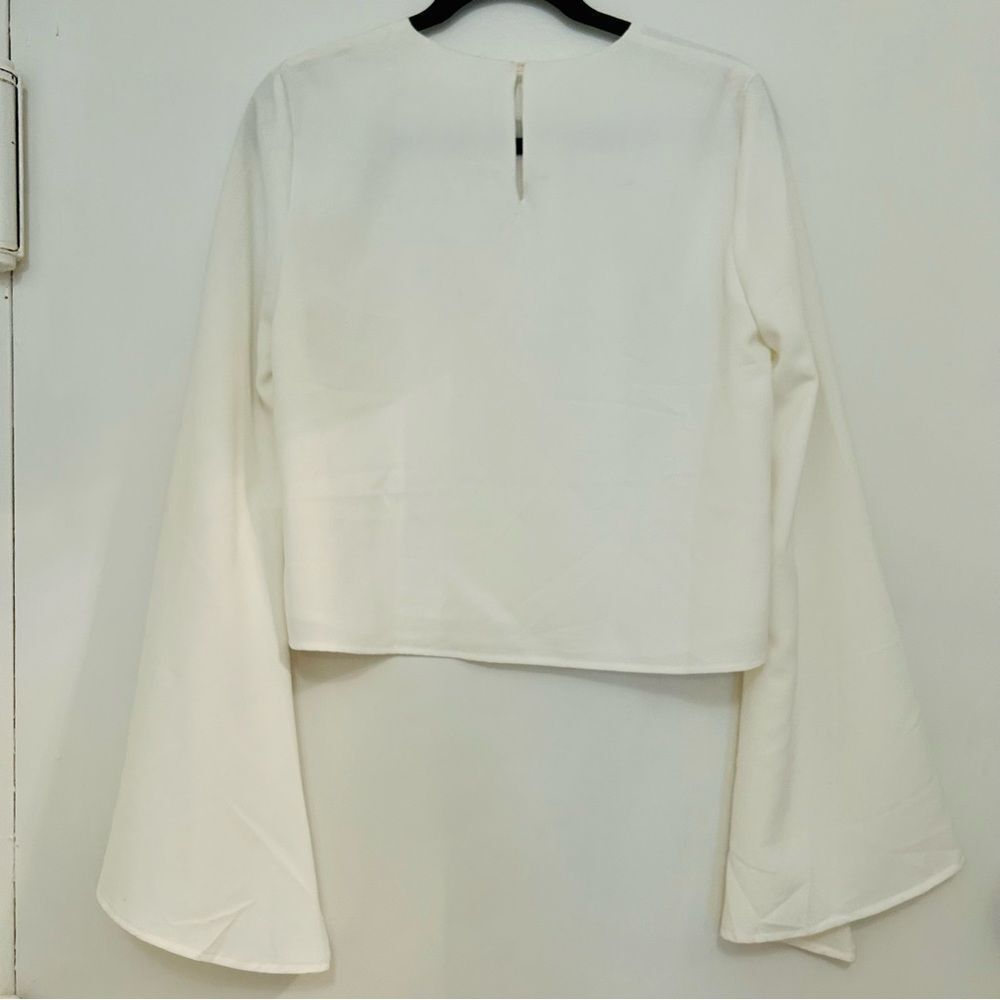 White Bell Sleeve Top